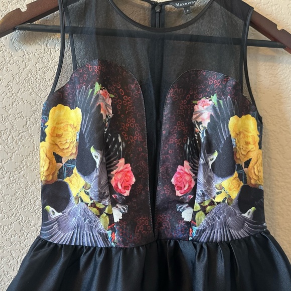 Maxrieny Midi Floral Black Dress - Picture 4 of 5